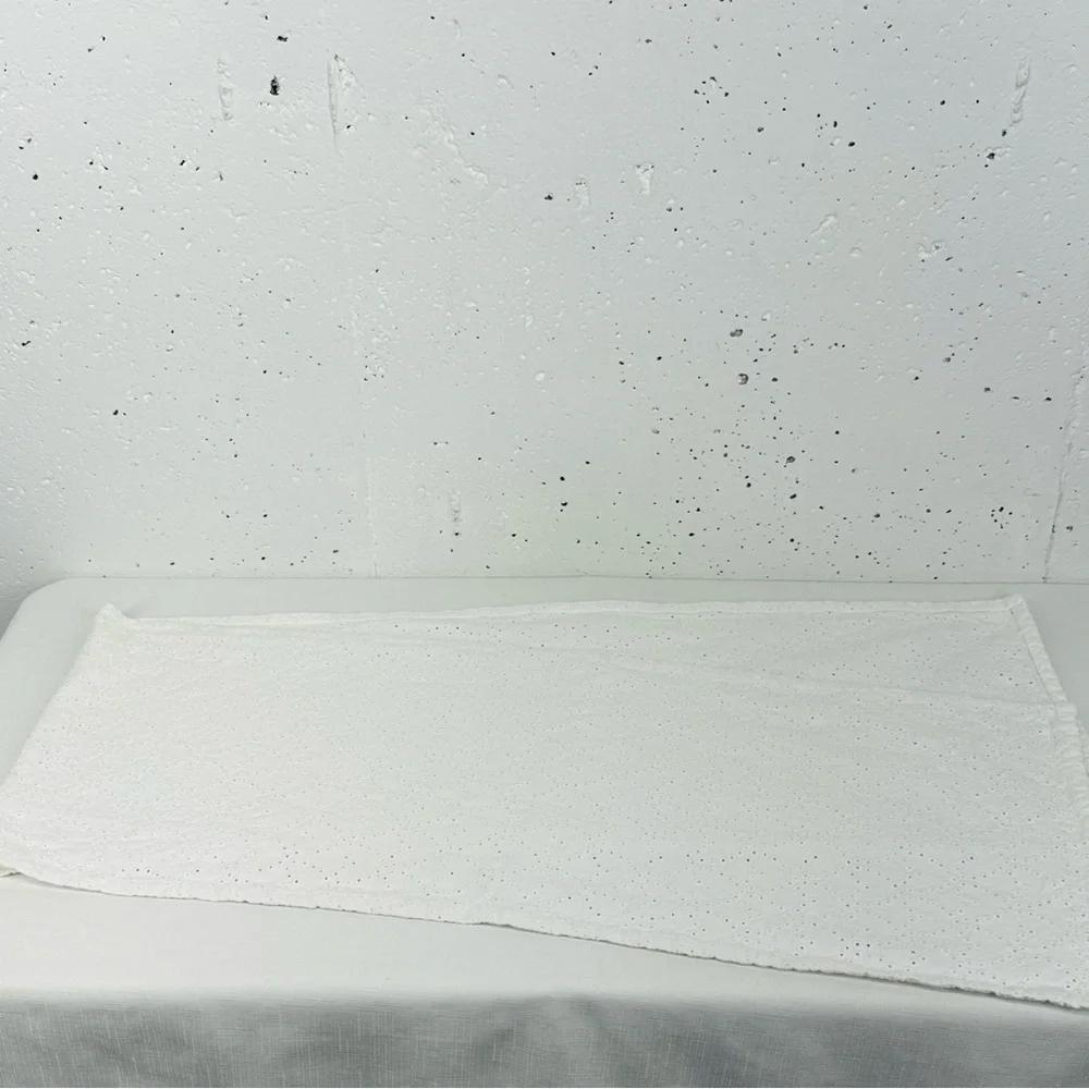 Unbranded White Eyelet Table Runner 13 x 66”